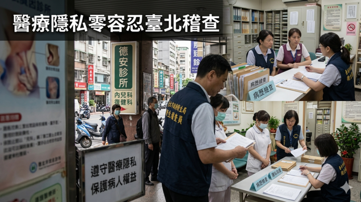 醫療隱私零容忍事件延燒　臺北市6診所共計裁罰311萬強化醫療稽查