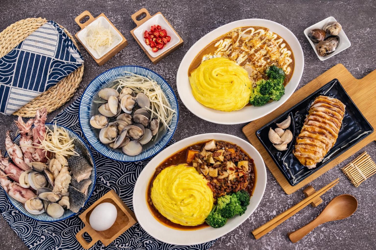 永和必吃螺旋滑蛋包飯 8款異國咖哩醬搭配舒肥主菜自由選