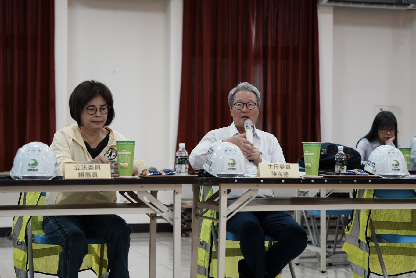 行政院動員全國防汛整備　公共工程委員會主委陳金德視察學甲M幹線工程