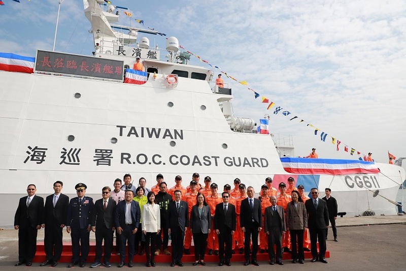 「長濱艦」交船暨「蘇澳艦」命名下水 卓揆肯定海巡「國艦國造」成果