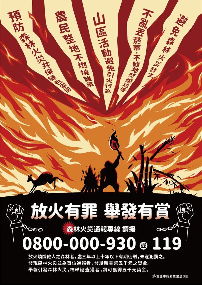 森林防火從你我做起~共同維護森林寶貴資源，保護野生動植物棲息之所