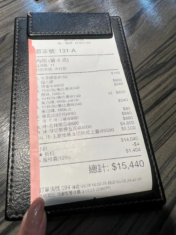 5人消費破萬引爭議 台南無菜單燒烤店 市府勒令業者改善標價