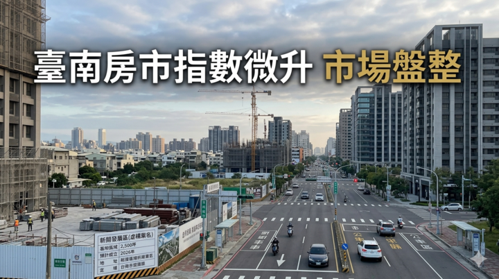 臺南市115年3月住宅價格月指數微幅上升　整體市場延續盤整格局仁德交易量暴增300%