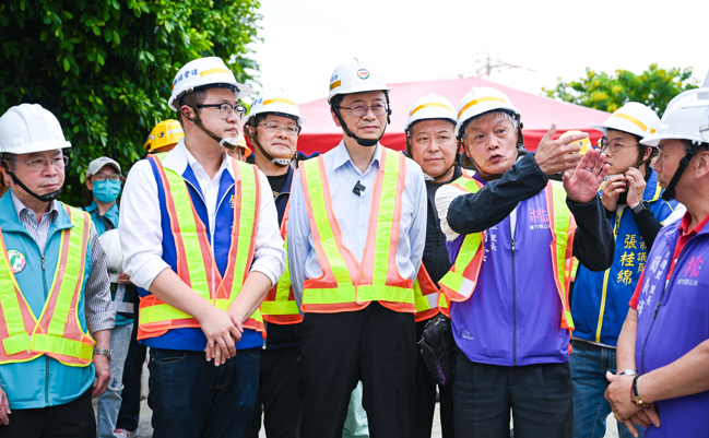 桃園市長張善政視察蘆竹南工路治水工程　要求克服困難如期完工