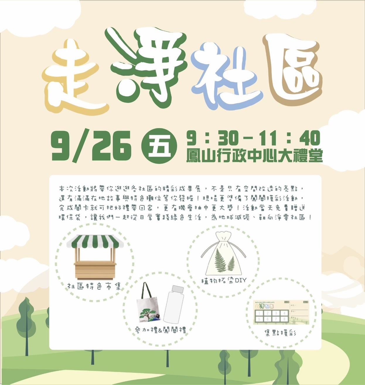 高雄市都發局舉辦社區營造成果展 走淨社區主題帶動綠色生活創意行動與永續實踐