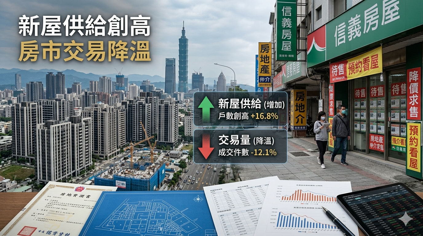 114年建物所有權第一次登記17.7萬棟續創10年高　買賣26.1萬棟近9年最低供給與需求出現落差