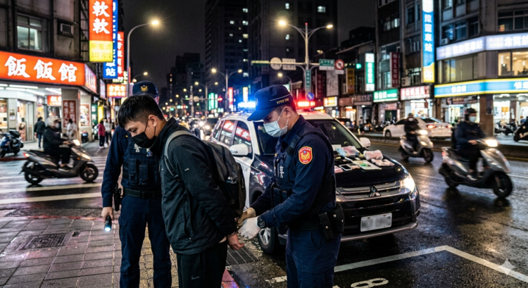 臺北市警察局中正第二分局戰警路邊盤查異常男子　查獲通緝毒犯並逮捕