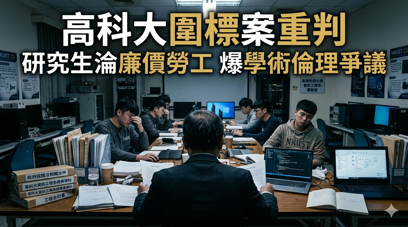 高科大教授涉圍標案　總務長護航弟撈千萬還奴役研究生當廉價勞工遭重判