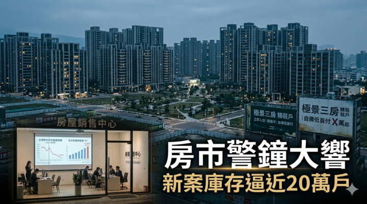史上最大賣壓！全臺新案待售庫存逼近20萬戶　房市警鐘大響　建商壓力爆棚