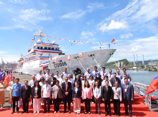 副總統親臨主持　海巡署花蓮艦交船暨CG1007命名下水典禮隆重舉行　強化東部海域防線