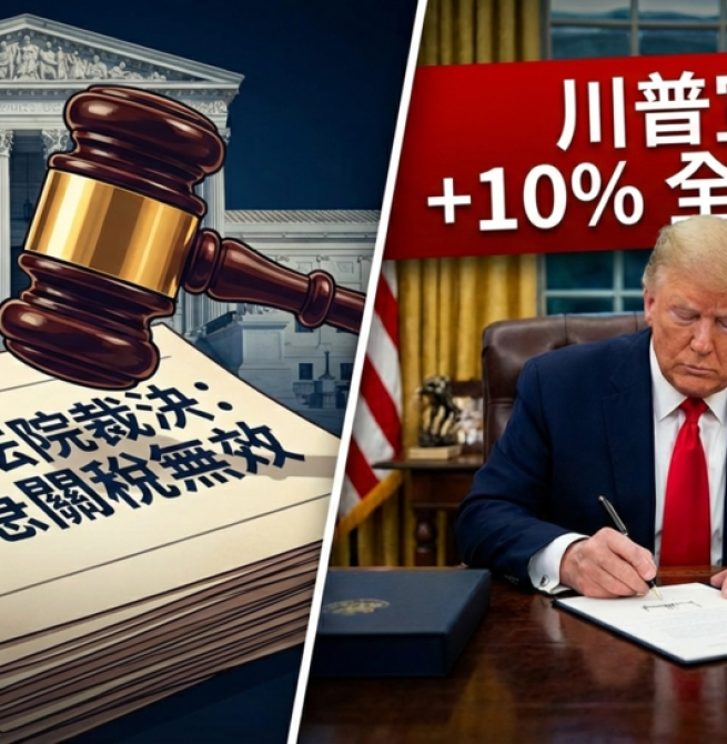 美國最高法院裁定緊急關稅措施逾權引發國際關注　行政院嚴密關注後續發展並維護國家與產業最大利益，川普宣布加碼10%關稅並將於3天後生效