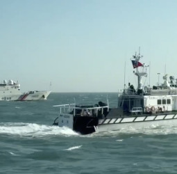 四艘中國海警船侵入金門海域，海巡署頂著惡劣海象全數驅離，守護國家主權