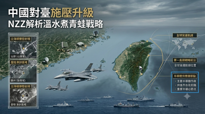 瑞媒NZZ解析臺海局勢：中國對臺施壓升級 「溫水煮青蛙」戰略成兩岸安全焦點