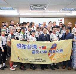 臺南市長黃偉哲迎接日本自行車感恩環台團隊　以臺南美食款待共祈臺日患難與共友誼長存